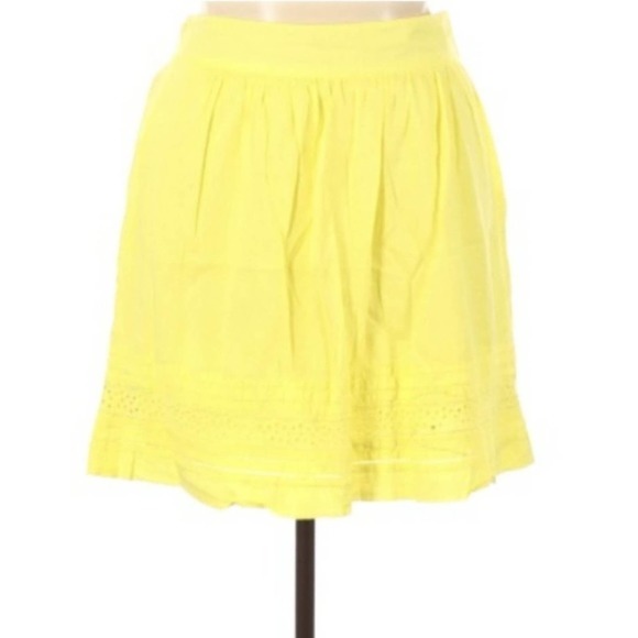 10 Ann Taylor yellow skirt dress summer spring AA - Picture 2 of 2